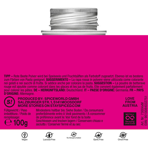 Beetroot powder, fine