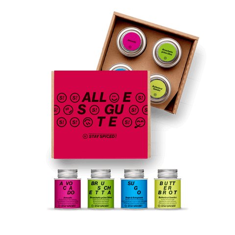 Alles Gute! | Gewürze Set | 4er Geschenkbox