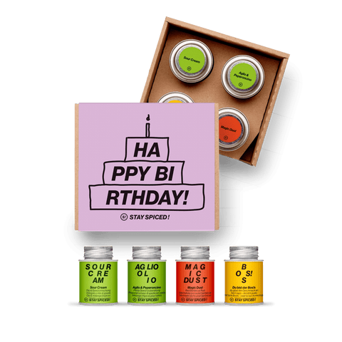 Happy Birthday | Gewürze Set | 4er Geschenkbox