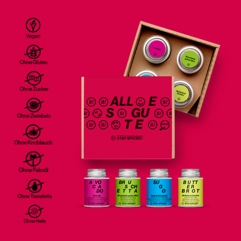 Alles Gute! | Gewürze Set | 4er Geschenkbox