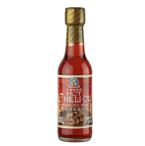 Chili oil, seasoned with soy sauce and shrimp, Healthy Boy, 250 ml