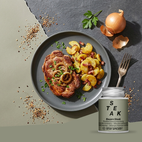 Bauern Steak rustikal Gewürzzubereitung