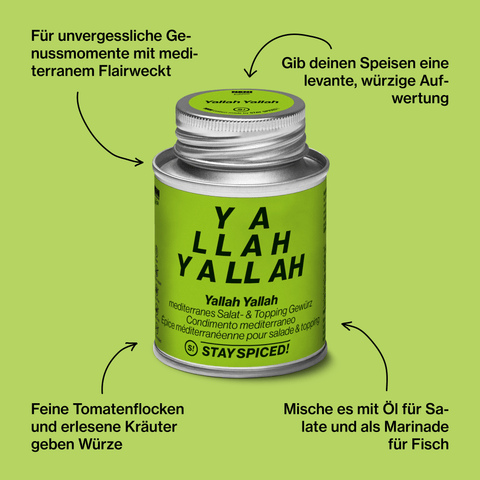 Yallah Yallah, mediterranes Salat- & Topping-Gewürz