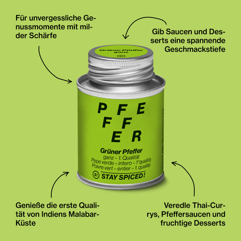 Pfeffer grün ganz "Malabar - 1.Qualität"