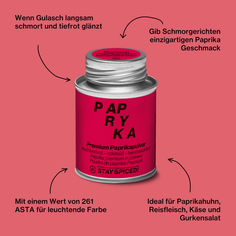 Hand-selected sweet paprika, 220 ASTA