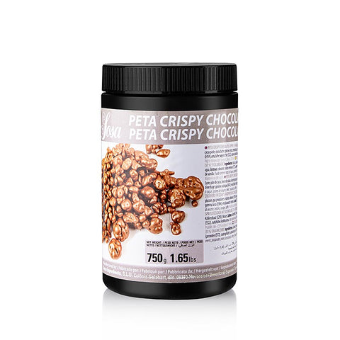 Gebinde-6-Sosa Peta Crispy - Kupfer Wet Proof, Bitterschoko ummantelt, 750 g