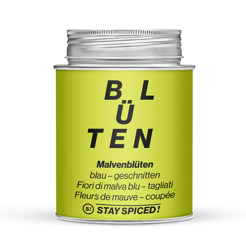 Malvenblüten blau geschnitten
