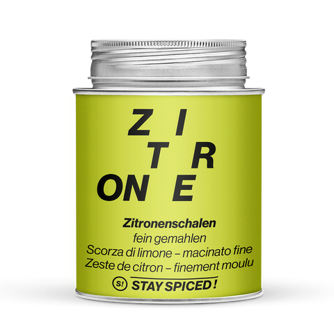 Zitronenschalen fein gemahlen