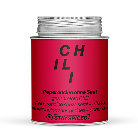 Chili / Peperoncino rot mild geschrotet ohne Saat