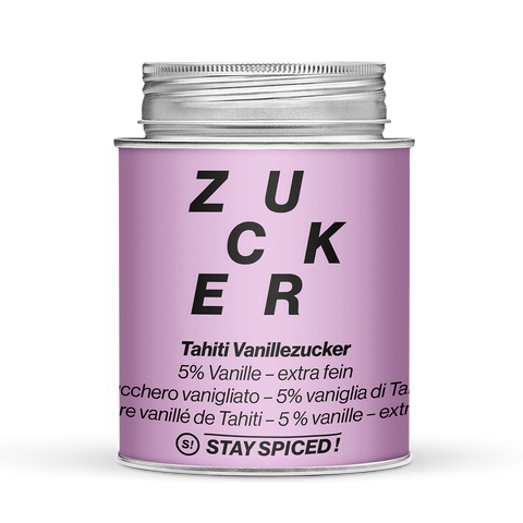 Vanillezucker 5% Tahiti Vanille, Backzucker, extra-fein
