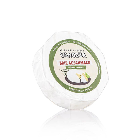 Vanozza Brie Pfeffer Geschmack, vegane Weichkäsealternative, Cashewbasis, 125 ml