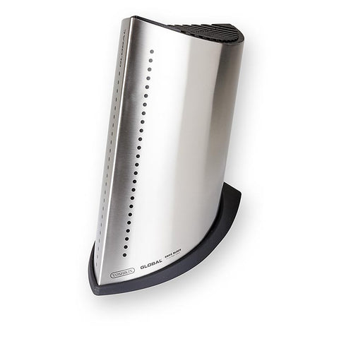 Global knife block, stainless steel, for 13 Global knives + sharpening rod GKB-51, 1 pc.