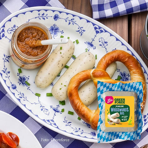 Greenforce vegane Weisswurst aus Erbsenprotein, Klassik, 200 g, 4 St