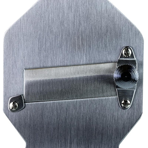 Trüffel-Hobel, Metall, glatte Klinge, eckiger Kopf mit Holzgriff, 1 St