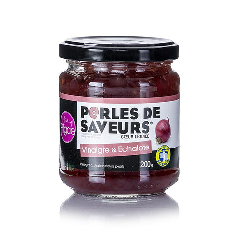 Seasoned caviar "Shallot Vinegar", pearl size 5 mm, spheres, Les Perles, 200 g