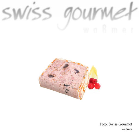 Terrine von Schwein & Hirsch, Cranberries, Karotten, swiss gourmet, TK, 500 g