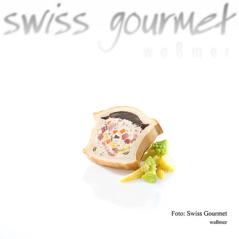 Gebinde-4-Pâté von Schwein & Ochs, mit Morcheln, im Teigmantel, TK, 500 g