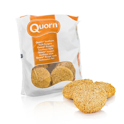 Quorn Southern Style Burger, vegetarisch, paniertes Mycoprotein, TK, 1 kg, ca.16 St