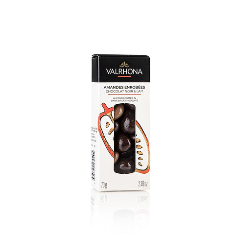 Valrhona Amandes Enrobées Noir & Lait, Mandeln in Schokolade (54201), 70 g
