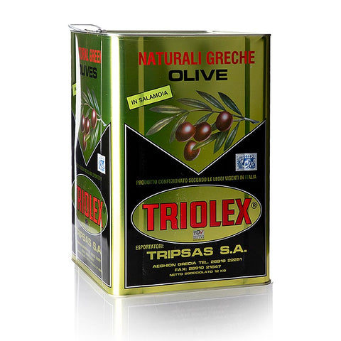 Black olives, pitted, Kalamata olives, in brine, 18.5 kg