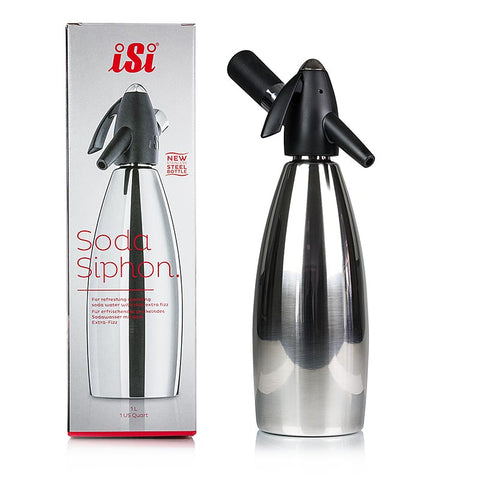 iSi Soda Siphon Sprayer, 1 Liter, Stainless Steel, 1 pc