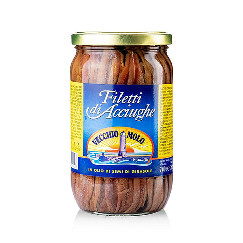 Sardellenfilets "Filetti di Alici", in Sonnenblumenöl, 700 g