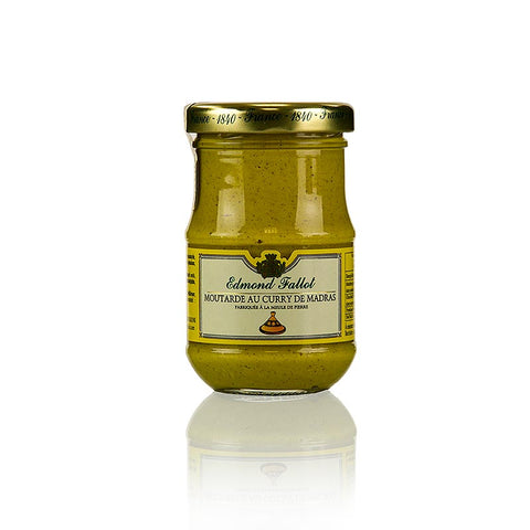 Fallot - Senf, fein, mit Curry Madras, scharf, 100 ml
