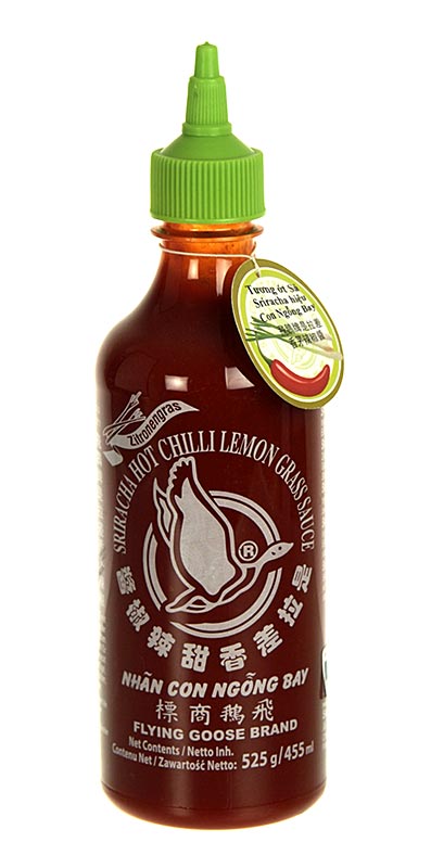 Chili Sauce - Sriracha, hot, with lemongrass, Flying Goose, 455 ml