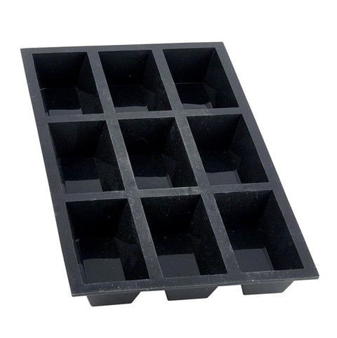 deBUYER baking pan Moul'flex, 9 rectangular cake pans, 3x8cm, 3cm high, 17.5x30cm, 1 piece