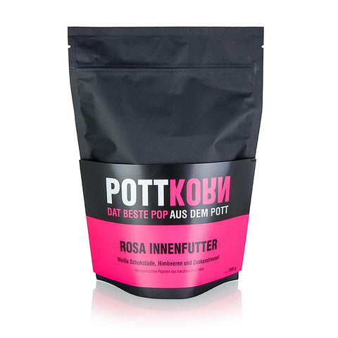Pottkorn - Berry White, Popcorn mit weißer Schokolade und Himbeeren, 150 g