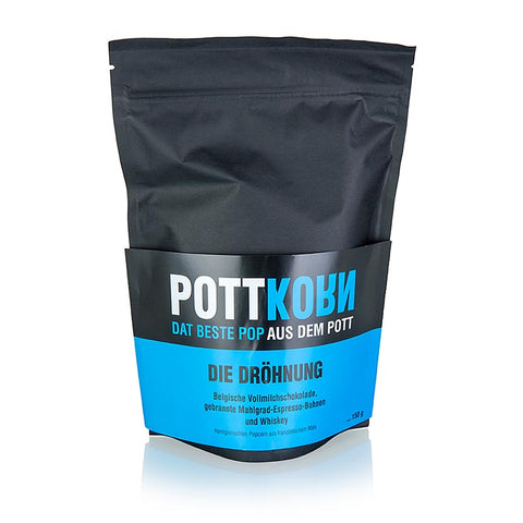Pottkorn - Deine Dröhnung, Popcorn mit Schokolade, Espresso, Whisky, 150 g