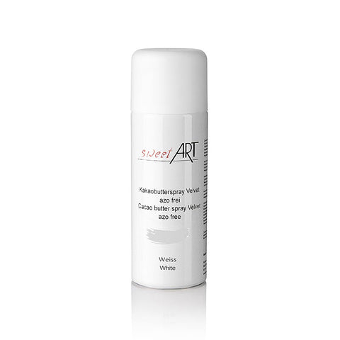 Cocoa Butter Spray, Velvet Effect, White, Sweet Art, 400 ml