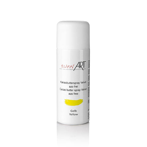 Kakaobutter Spray, Velvet/Samt Effekt, gelb, Sweet Art, 400 ml