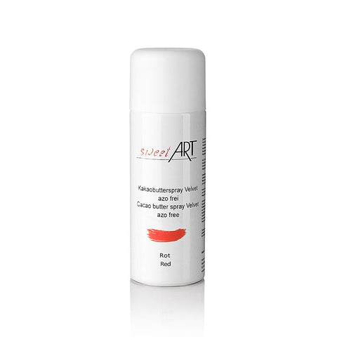 Cocoa Butter Spray, Velvet Effect, Red, Sweet Art, 400 ml
