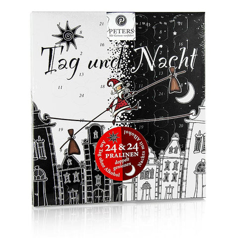 Advent calendar "Day &amp; Night", 48 doors, with alcohol, Peters, 275 g