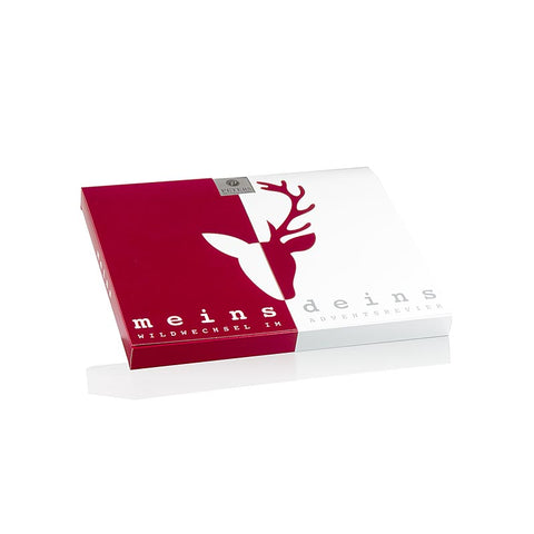 Advent calendar "Mine &amp; Yours" couples calendar, 48 doors, with alcohol, Peters, 290 g