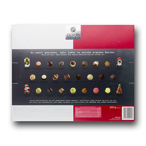 Adventskalender "Meins&Deins" Paarkalender, 48 Türchen, mit Alk., Peters, 290 g