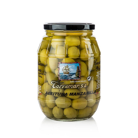 Green olives, pitted, Manzanilla, Torremar SL, 1 kg
