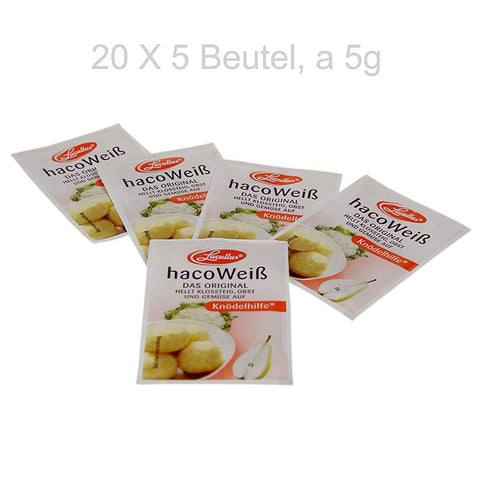 Haco Weiß, Kartoffel, Früchte & Gemüse Bleichmittel - "Knödelhilfe", 500 g, 100 x 5g