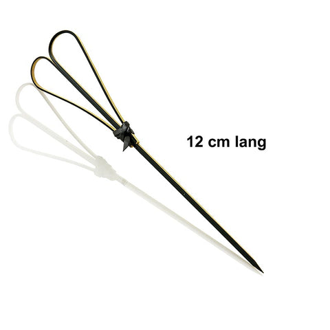 Bambus-Spieße, mit Herz, schwarz, 12cm, 100 St