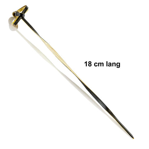 Bambus-Spieße, mit Knotenende, gedreht, schwarz, 18cm, 250 St