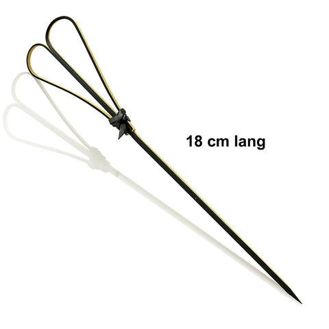 Bambus-Spieße, mit Herz, schwarz, 18cm, 100 St