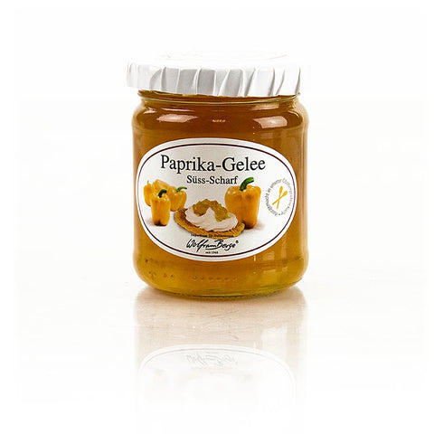 Paprika jelly, yellow, sweet and spicy, Wolfram Berge, 225 g