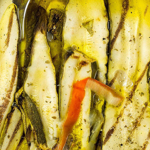 Grilled pickled zucchini in sunflower oil, 1 kg
