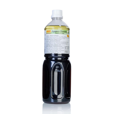 Japanese dressing, with soy sauce, vinegar, oil, wasabi, citrus, Nihon Shokken, Japan, 1 l