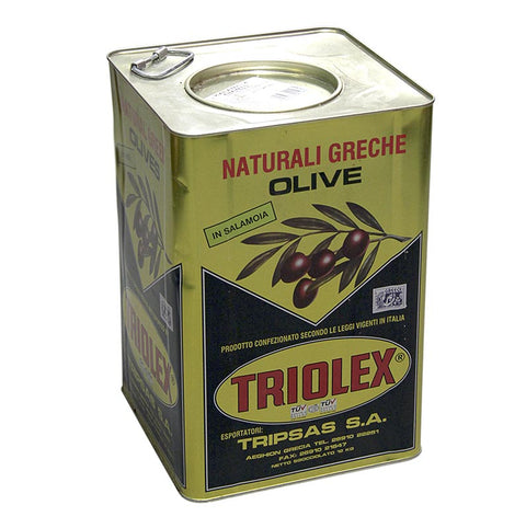 Black olives, pitted, Kalamata olives, Giants, in brine, 17.5 kg