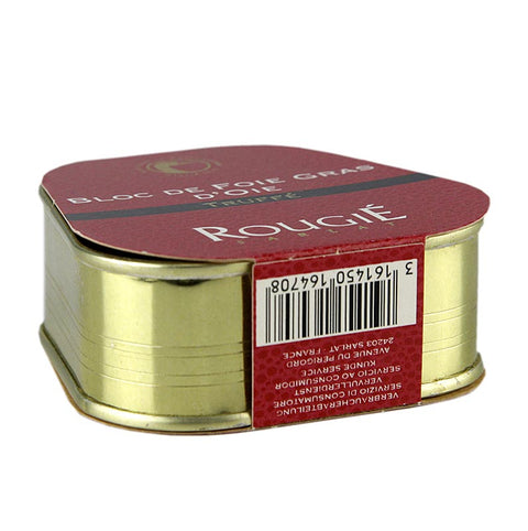 Goose foie gras block, 3% truffle, foie gras, trapeze, rougié, 75 g