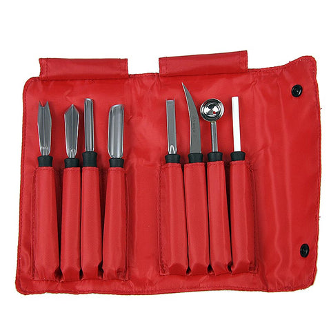 Carving knife set "Professional" 8-piece, stainless steel, triangle, set