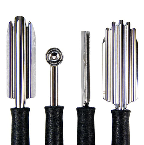 Carving knife set "Special": carving and notching knife, ball former, stainless steel, 8 pcs.