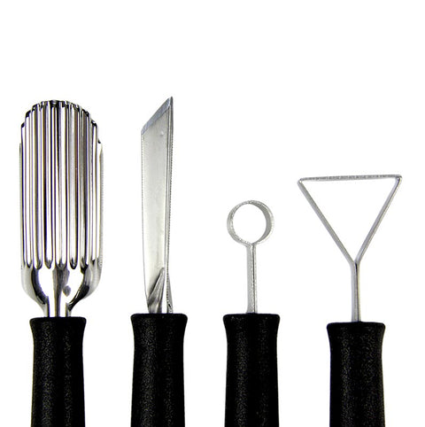 Carving knife set "Special": carving and notching knife, ball former, stainless steel, 8 pcs.